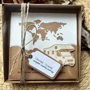 247,kartka na ślub w szczęśliwą podróż z kamperem.