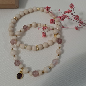 Komplet bransoletek z kamieni naturalnych