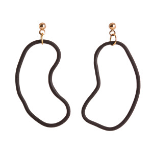 Kolczyki blob - czarne linie