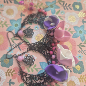 Kolczyki kwiaty ażury