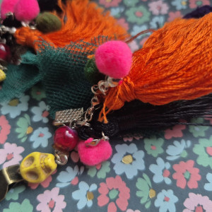 klipsy boho kolorowe meksykańskie