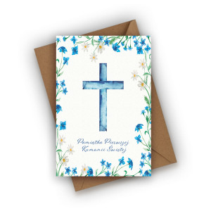 Kartka z okazji Komunii Świętej- Pamiątka Pierwszej Komunii Świętej