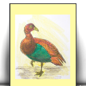 retro plakat A4, ptaszek obrazek 21x30, zwierzęta plakaty do domu, ptaki plakaty w stylu retro, vintage obrazek z ptaszkiem, rustykalny plakat na ścianę