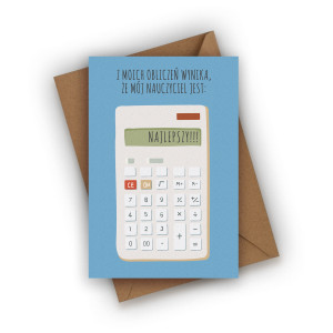 Kartka na Dzień Nauczyciela- Mój nauczyciel jest najlepszy