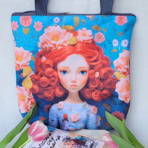 Torebka z tk. wodoodpornej: kolekcja kobieca (rudowłosa)