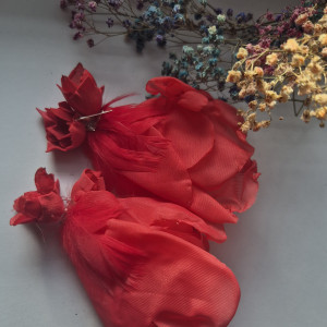 Kolczyki kwiaty czerwone