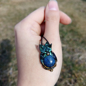 Naszyjnik runo leśne z lapis lazuli, idealny na prezent, magia fantasy