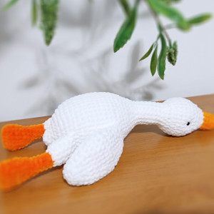 Szydełkowa gęś pluszowa, mięciutka, niezwykle przyjemna