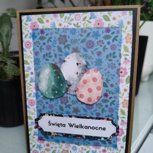 Ręcznie robiona kartka wielkanocna