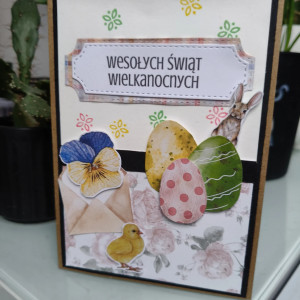 Ręcznie robiona kartka wielkanocna
