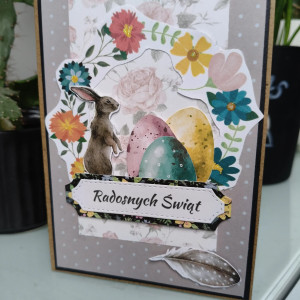 Ręcznie robiona kartka wielkanocna