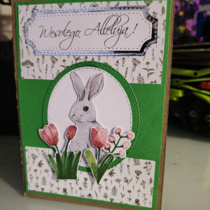 Ręcznie robiona kartka wielkanocna
