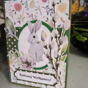 Ręcznie robiona kartka wielkanocna