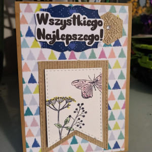 Ręcznie robiona kartka urodzinowa