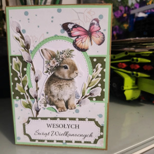 Ręcznie robiona kartka wielkanocna