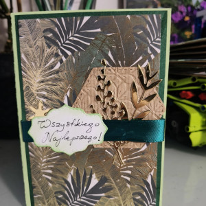 Ręcznie robiona kartka tropikalna