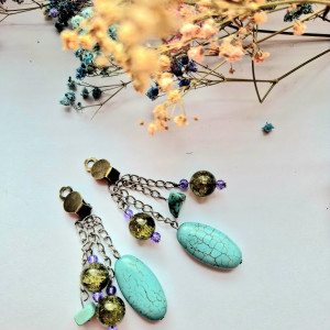 Klipsy w kolorze turkusowym