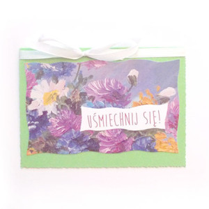 optymistyczna kartka z kwiatami, kwiaty kartka, kwiatki kartka, ładne kartki na różne okazje, fajne kartki okolicznościowe, kartka z kwiatkami, kartka z kwiatami