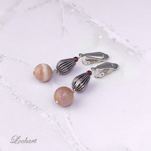 Srebrne klipsy Mokait