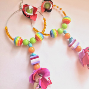 Kolczyki kwiaty kola