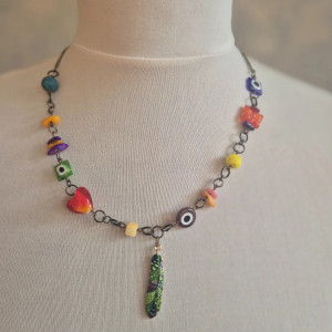 Naszyjnik boho ciepły energetyczny