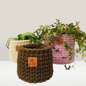 Kosz do przechowywania,koszyk ze sznurka bawełnianego 12x11cm.