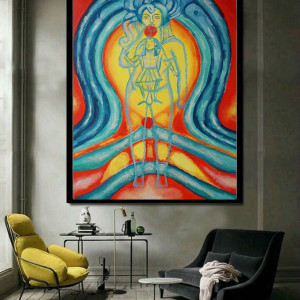 obraz ręcznie malowany aeon