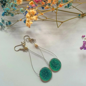 Kolczyki zielone łezki