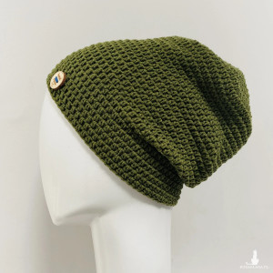 Czapka całoroczna przejściowa cienka bawełna S/M unisex khaki