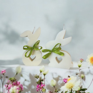 Zestaw świec sojowych królik dekoracja