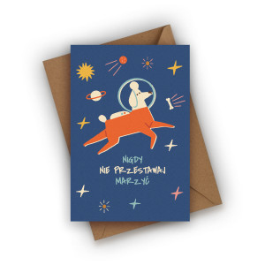 Kartka urodzinowa- Nigdy nie przestawaj marzyć!