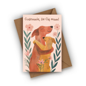 Kartka walentynkowa- Cudownie, że Cię mam!