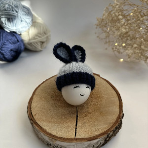 Czapeczka z uszami zająca na jajka wielkanocne - 1 szt.