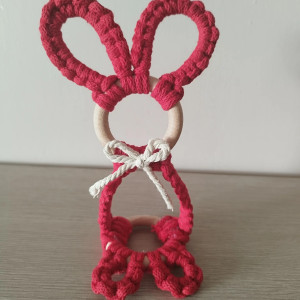 Zajączek wielkanocny makrama
