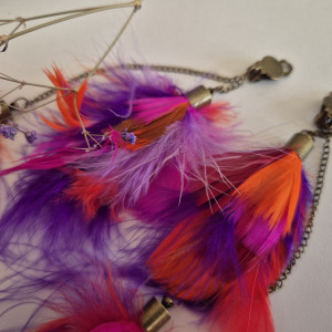 Klipsy kolorowe energetyczne pióra długie