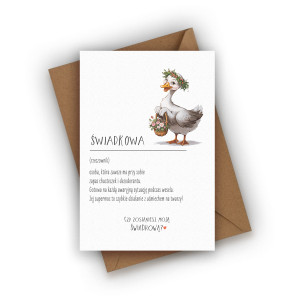 Kartka dla świadkowej- Czy zostaniesz moją świadkową?