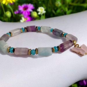 Bransoletka z fluorytów