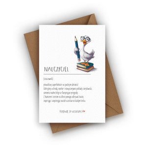 Kartka na Dzień Nauczyciela- NAUCZYCIEL
