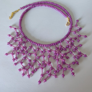 Naszyjnik Patyczaki Lila Róż