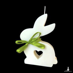 Świeca sojowa królik serce dekoracja