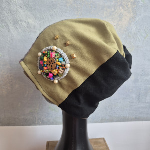 Czapka patchworkowa wiosenna uniwersalna