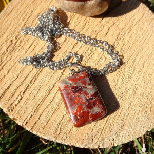 Wisiorek Jaspis brekcja Bezwarunkowa miłość