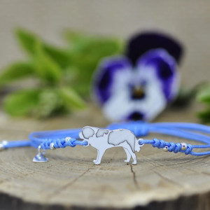 Bernardyn - bransoletka z psem, srebro 925