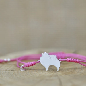 Szpic miniaturowy / Pomeranian - bransoletka z psem, srebro 925