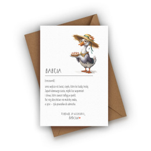 Kartka na Dzień Babci- BABCIA