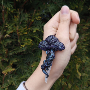 Naszyjnik magicznego drzewa z agatem, idealny na prezent, magia fantasy, fairycore, goblincore