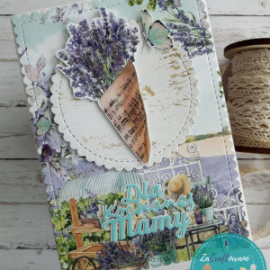 Kartka na Dzień Mamy z motywem lawendy 2