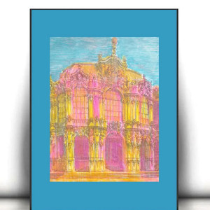 retro plakat A4, vintage plakaty do domu, architektura plakaty, dom plakat, kamienica plakat, podróże plakaty, dekoracje w stylu retro, vintage posters A4, plakat z budynkiem, retro obrazki