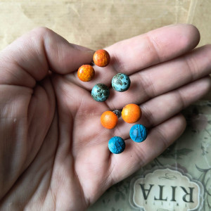 Mix kolczyków ceramicznych