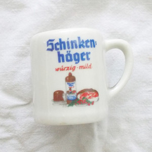retro kufelek, mały kufelek vintage, mini kufelek, niemiecki kufelek, malutki kufelek Altenkunstadt Bavaria, schinken hager kieliszek, retro ceramika, retro gadżety, vintage ceramika retro
